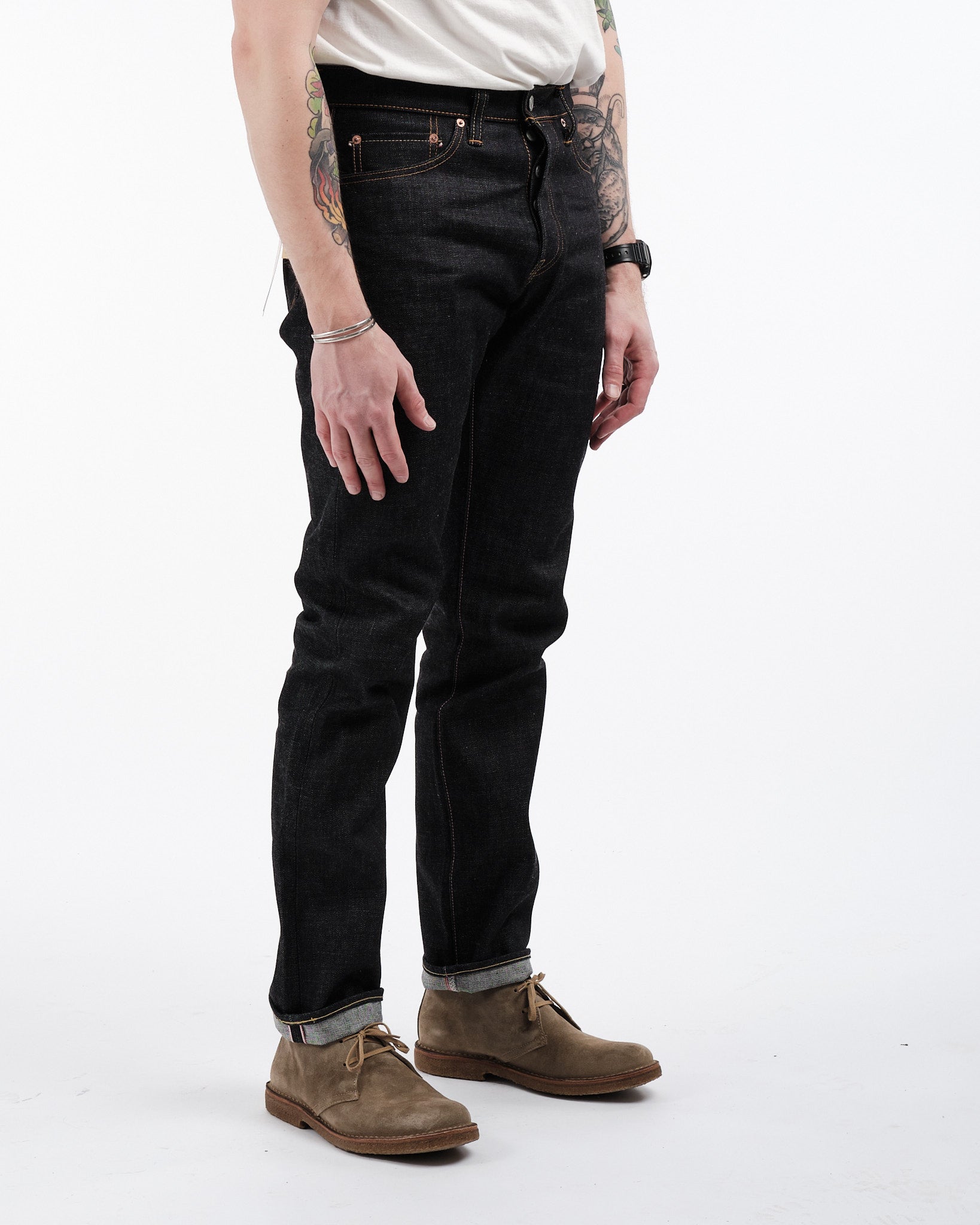 0605-SP 15.7 oz Zimbabwe Cotton GTB Natural Tapered Jeans - Meadow
