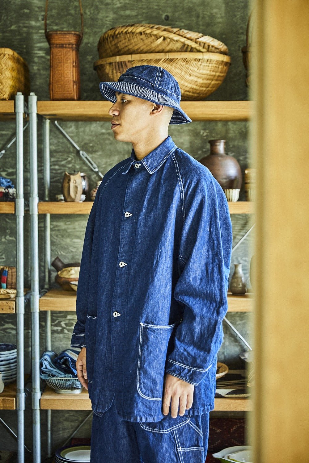 40'S WWII DENIM COVERALL LOOSE FIT - Meadow