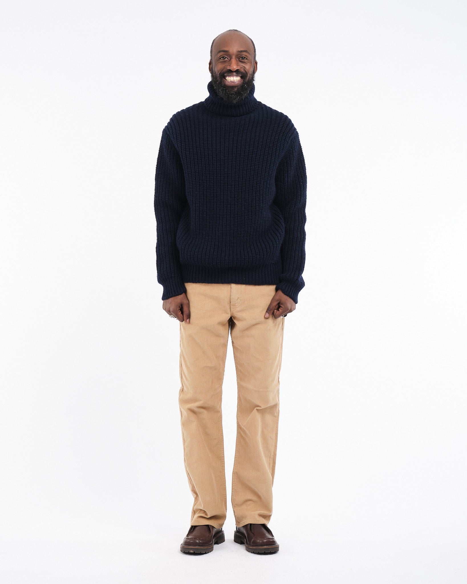 August Chunky Rollneck Knit Navy - Meadow