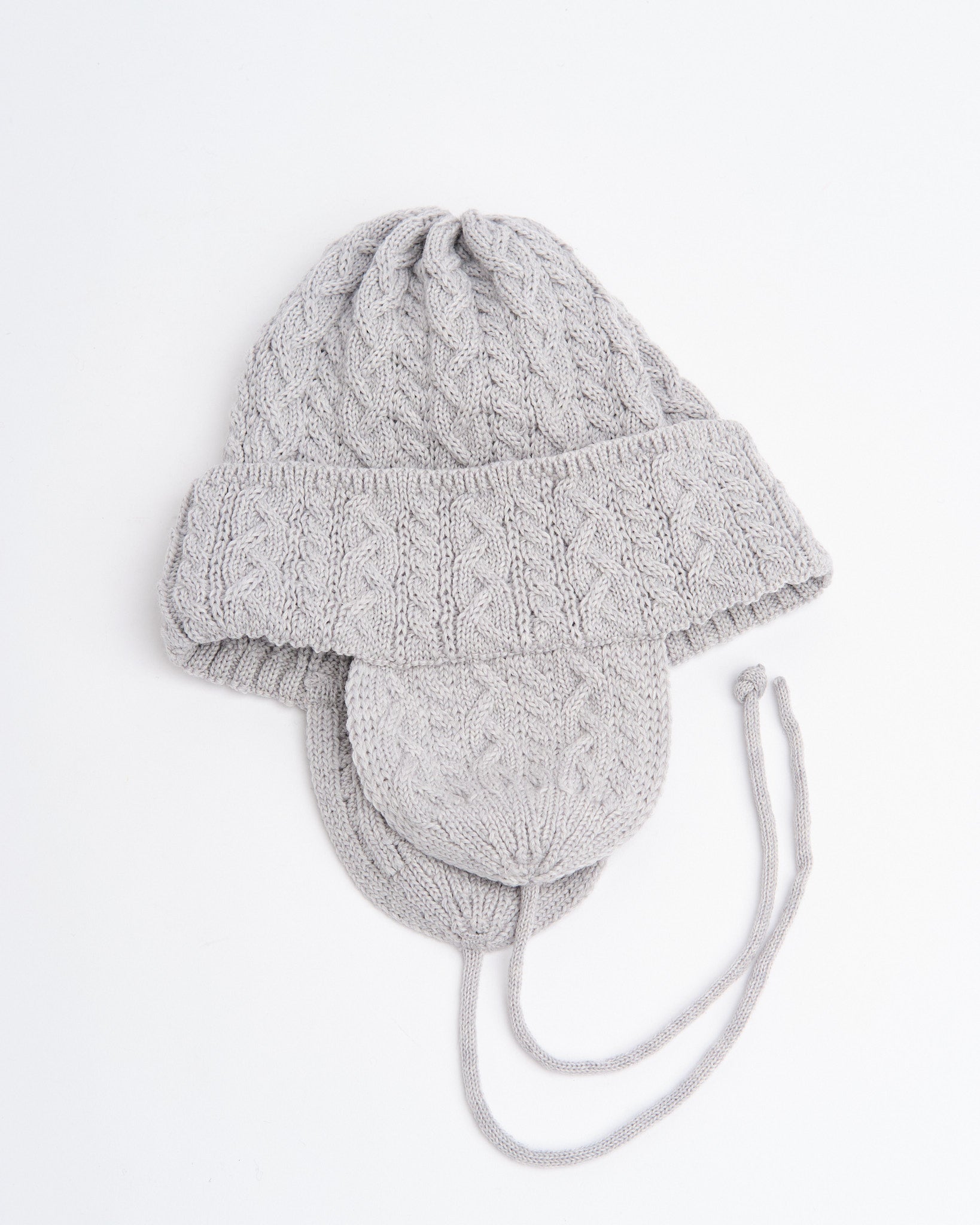 Elias Knit Flightcap Light Grey - Meadow