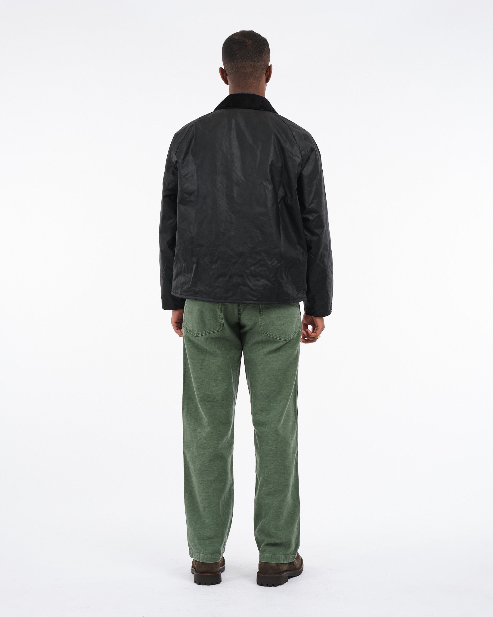 OS Transport Wax Jacket Black - Meadow