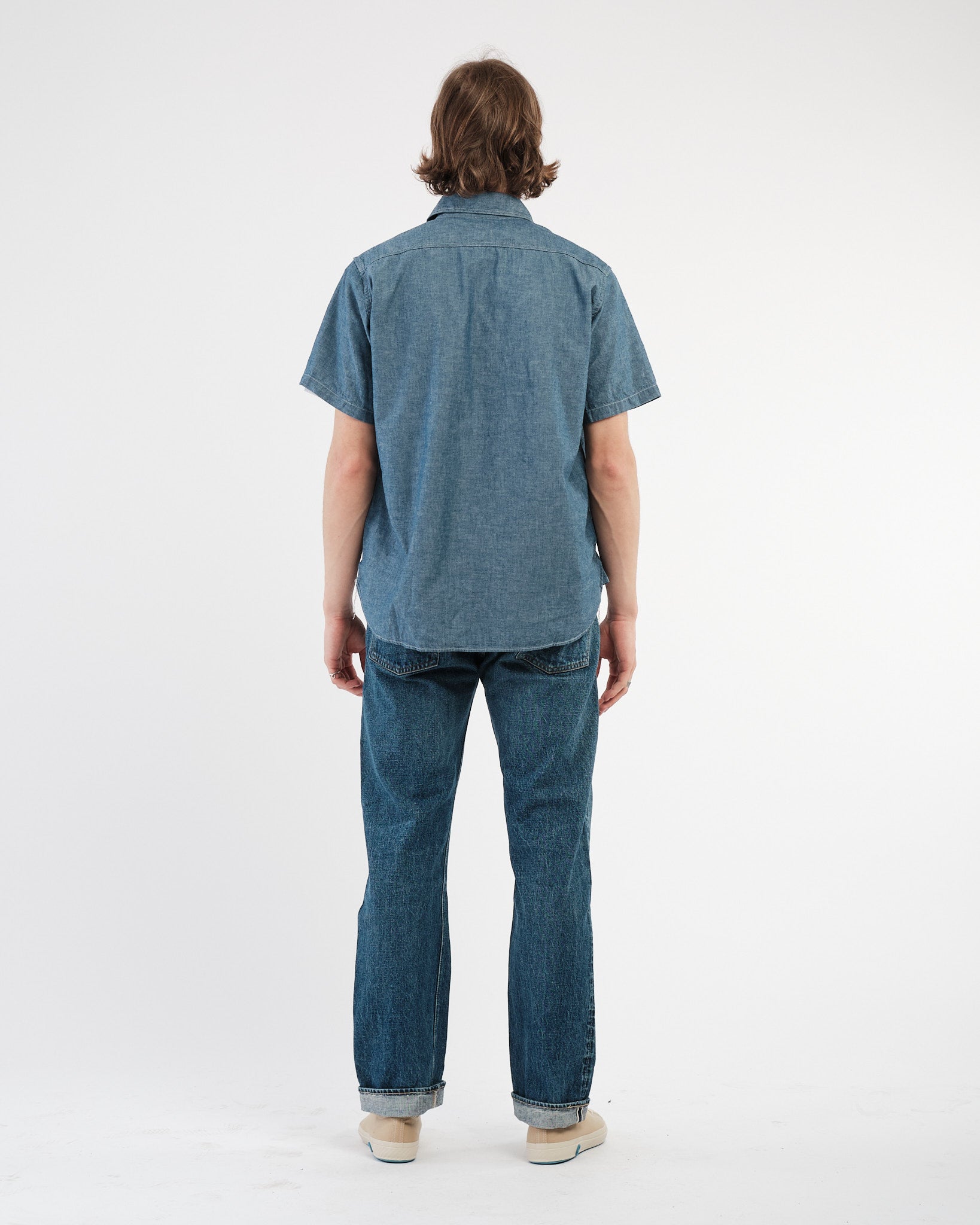 SHORT SLEEVE CHAMBRAY WORK SHIRT - Meadow