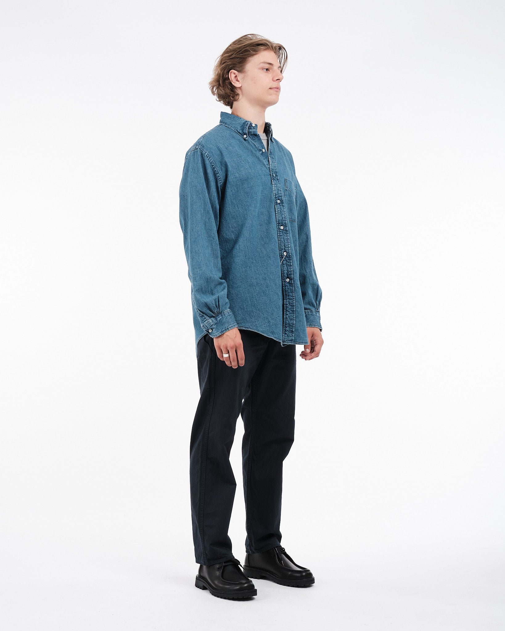 STANDARD BUTTON DOWN SHIRT DENIM USED - Meadow