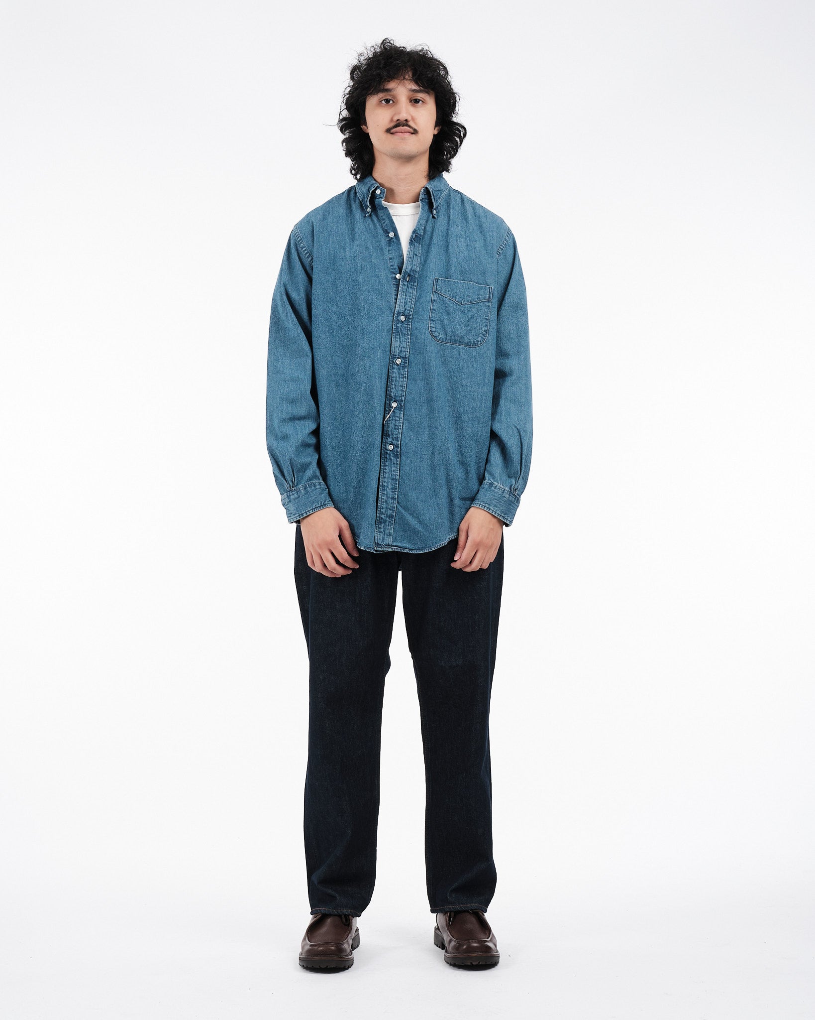 STANDARD BUTTON DOWN SHIRT DENIM USED - Meadow