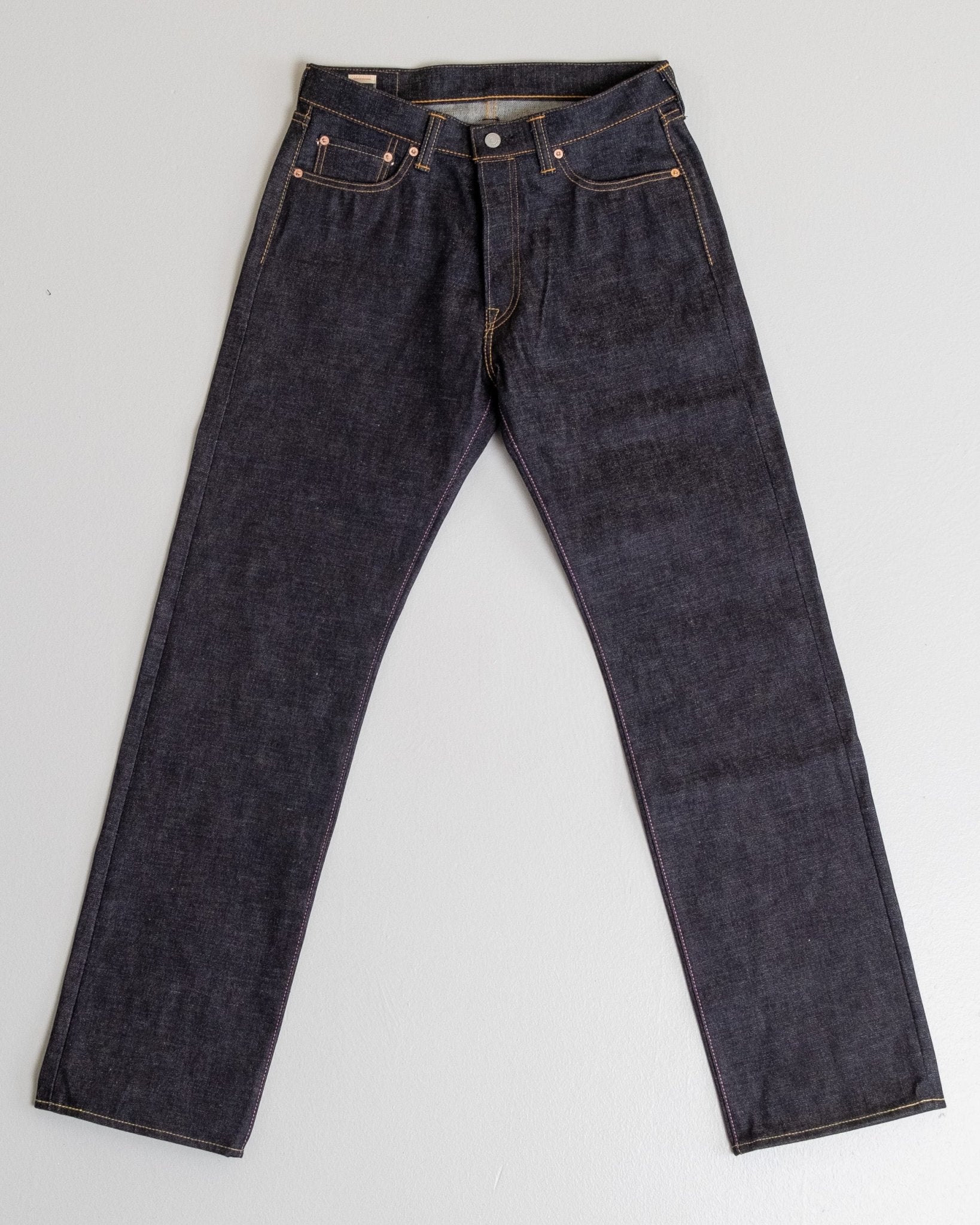 0906-V 15.7 oz Zimbabwe Cotton Wide Straight Jeans - Meadow