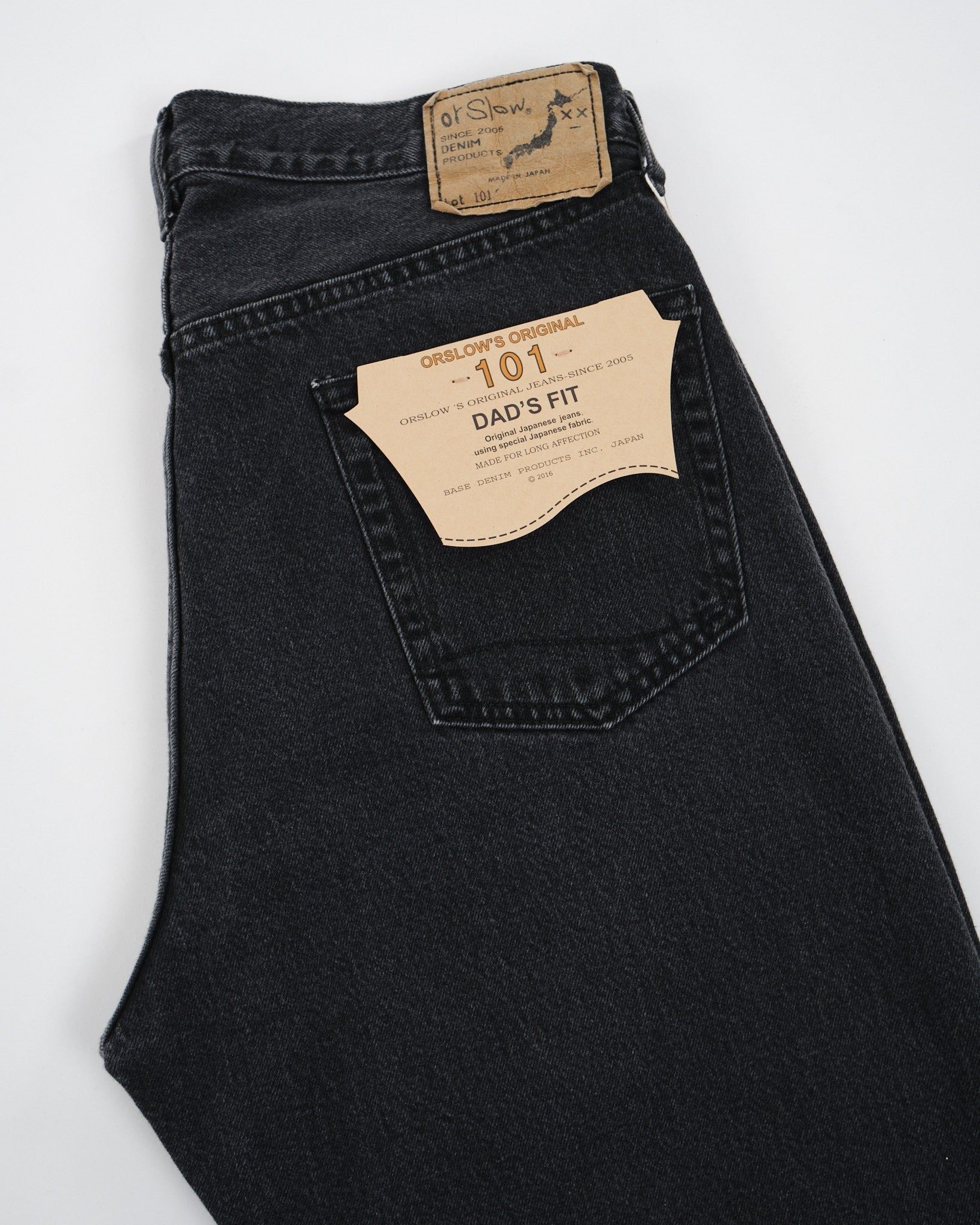 101 DAD'S FIT DENIM PANTS BLACK STONE - Meadow