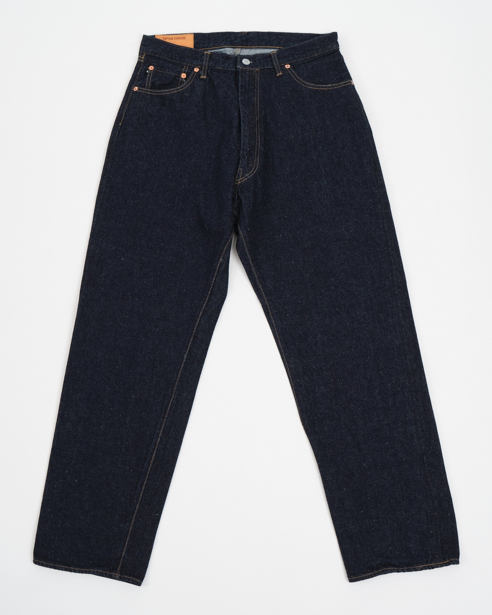 5P Zipper Front Denim Pants Indigo One Wash - Meadow