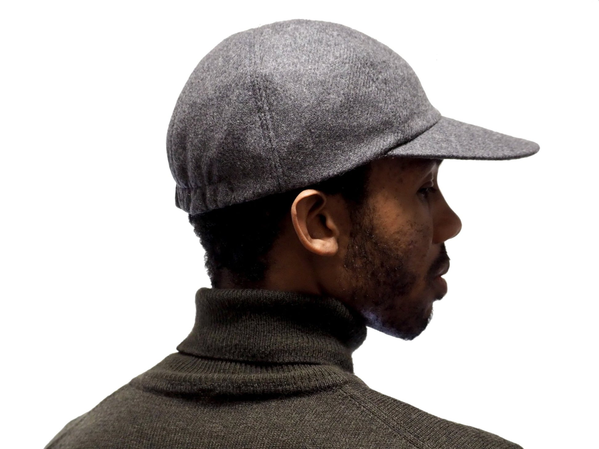 Classic 6 Panel Cap Melange Wool Charcoal - Meadow