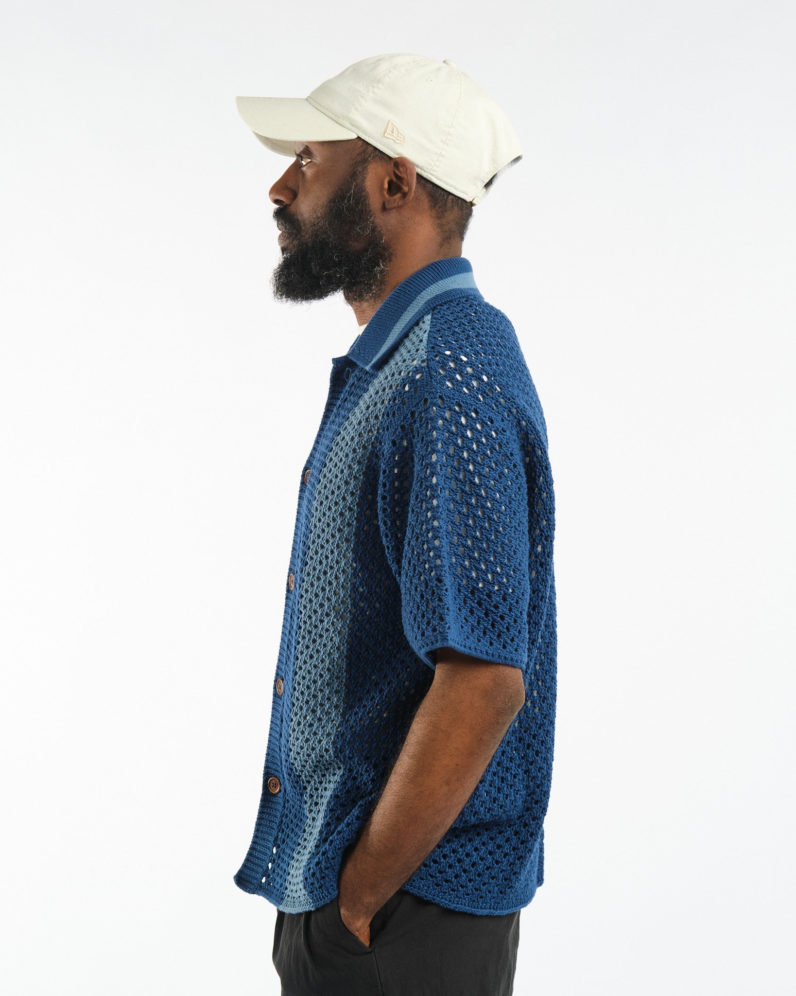 Fabbe Crochet Shirt Blue - Meadow