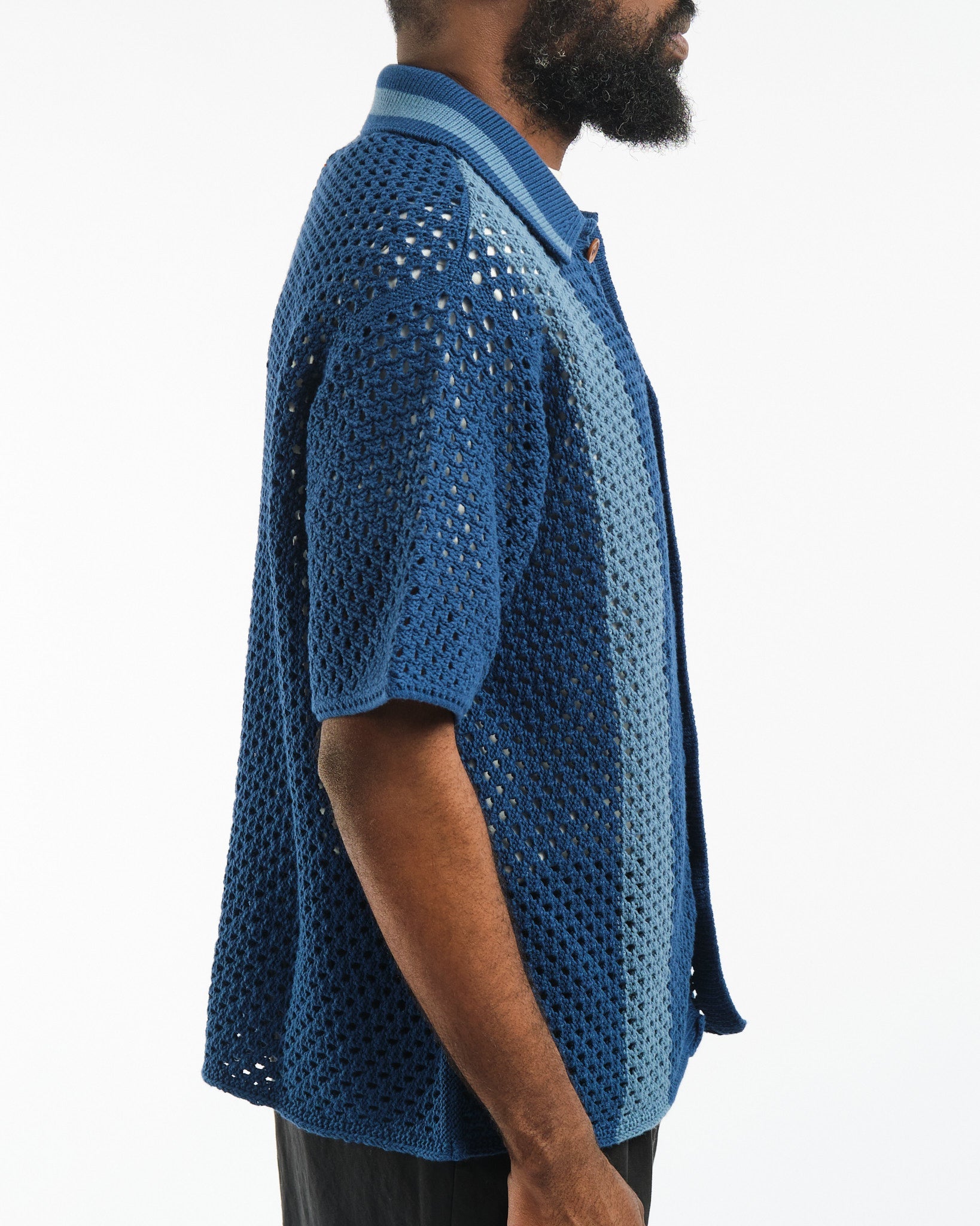 Fabbe Crochet Shirt Blue - Meadow