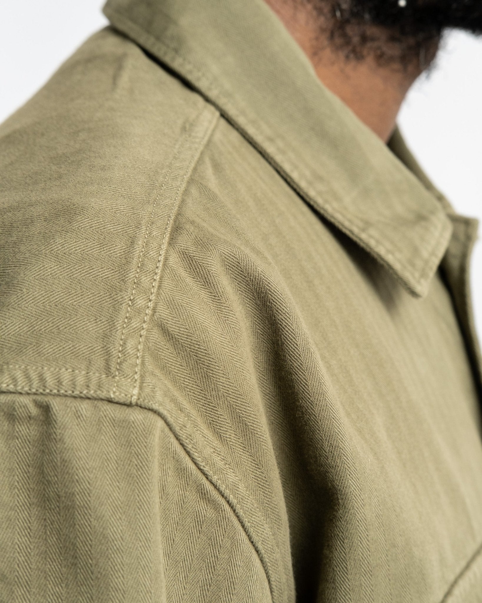 Fatigue Shirt Herringbone Twill Military - Meadow