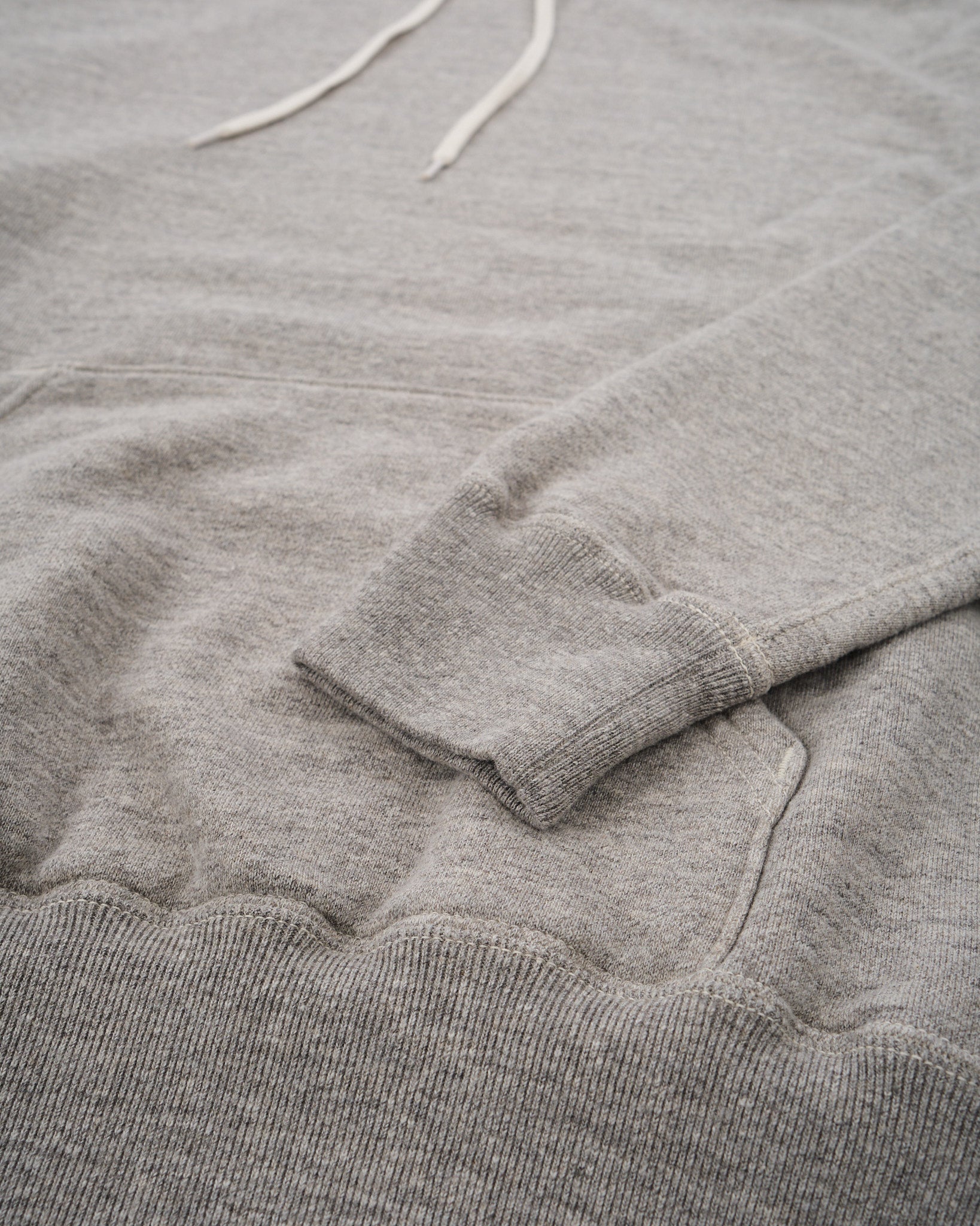 LOOP WHEEL HOODED SWEAT SHIRT HEATHER GRAY - Meadow