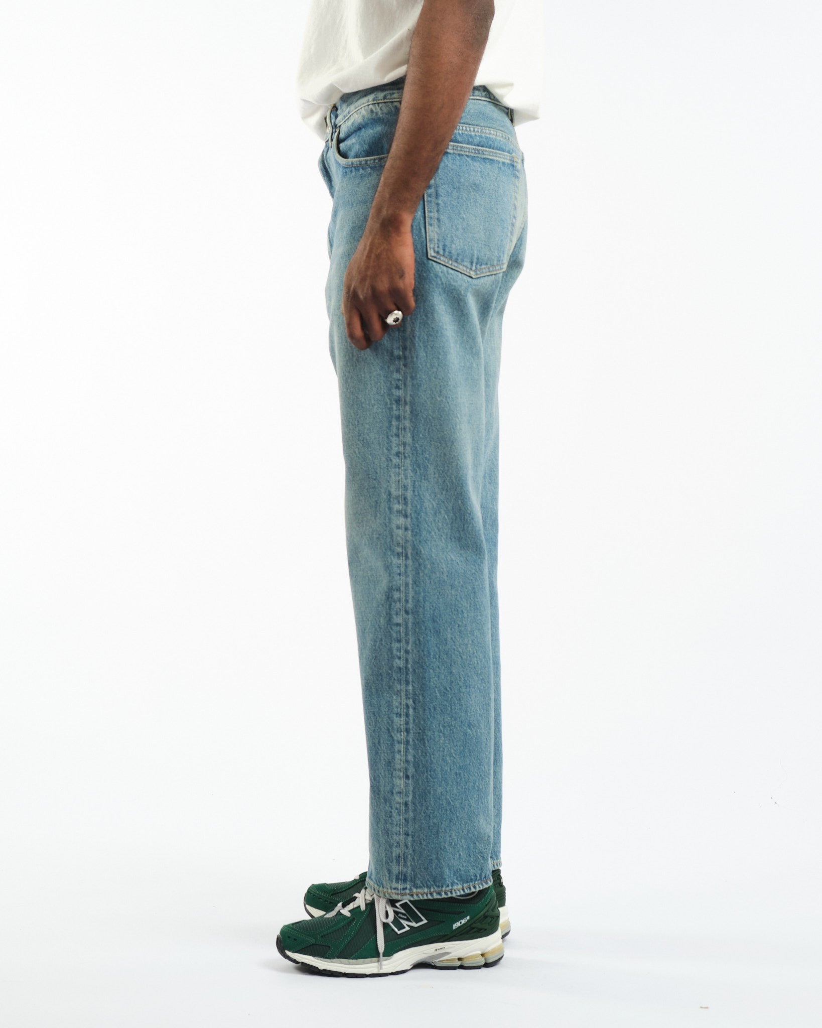 Skate Shoecut Denim Pants Indigo Used Wash - Meadow