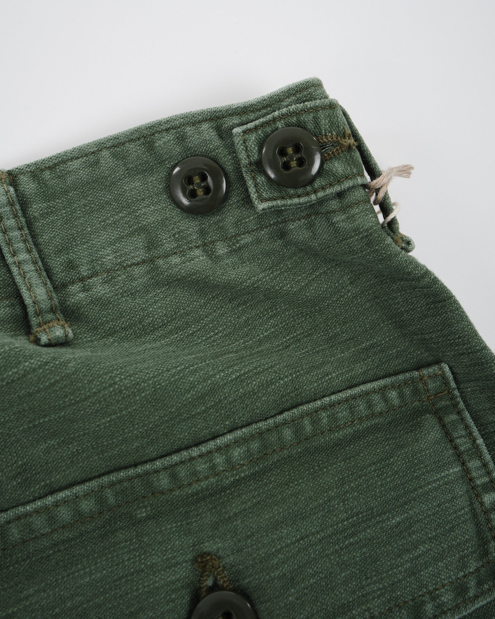 US ARMY FATIGUE PANTS GREEN USED WASH REGULAR FIT - Meadow